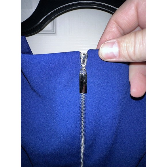 Alyx Dress Size 10 Knee Length Blue Short Sleeve Work Career Wear Elegant - Picture 5 of 5